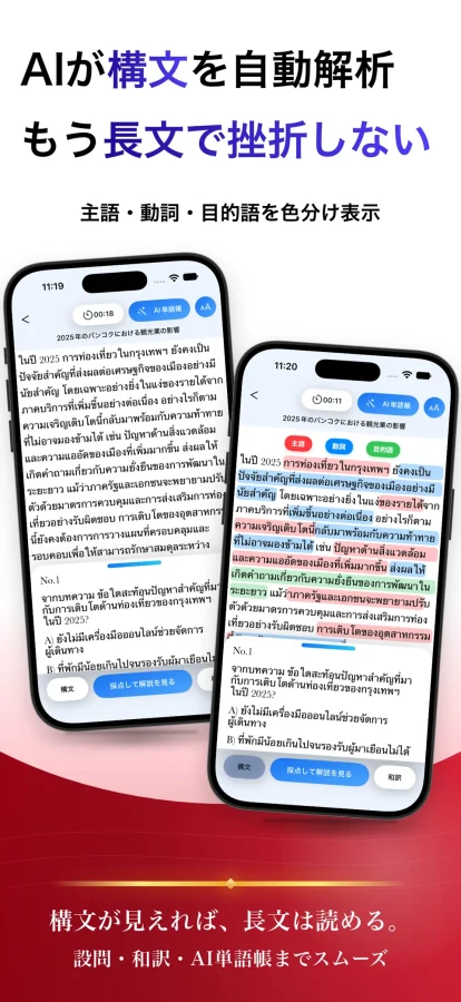 タイ語 ブラクストン：長文読解と構文解析